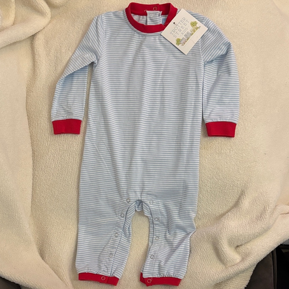 Striped Blue and Red Kids Bodysuit